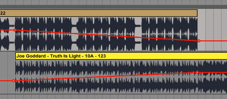 volume automation x-fade in ableton