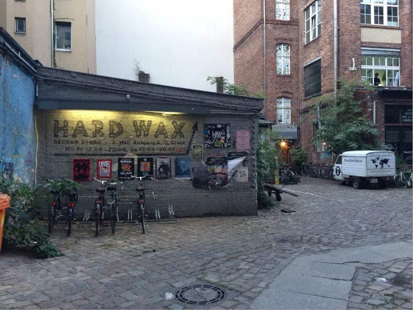 The exterior of Hard Wax record store in Berlin