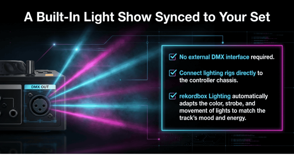 7 Pioneer DDJ-FLX10 lighting controll