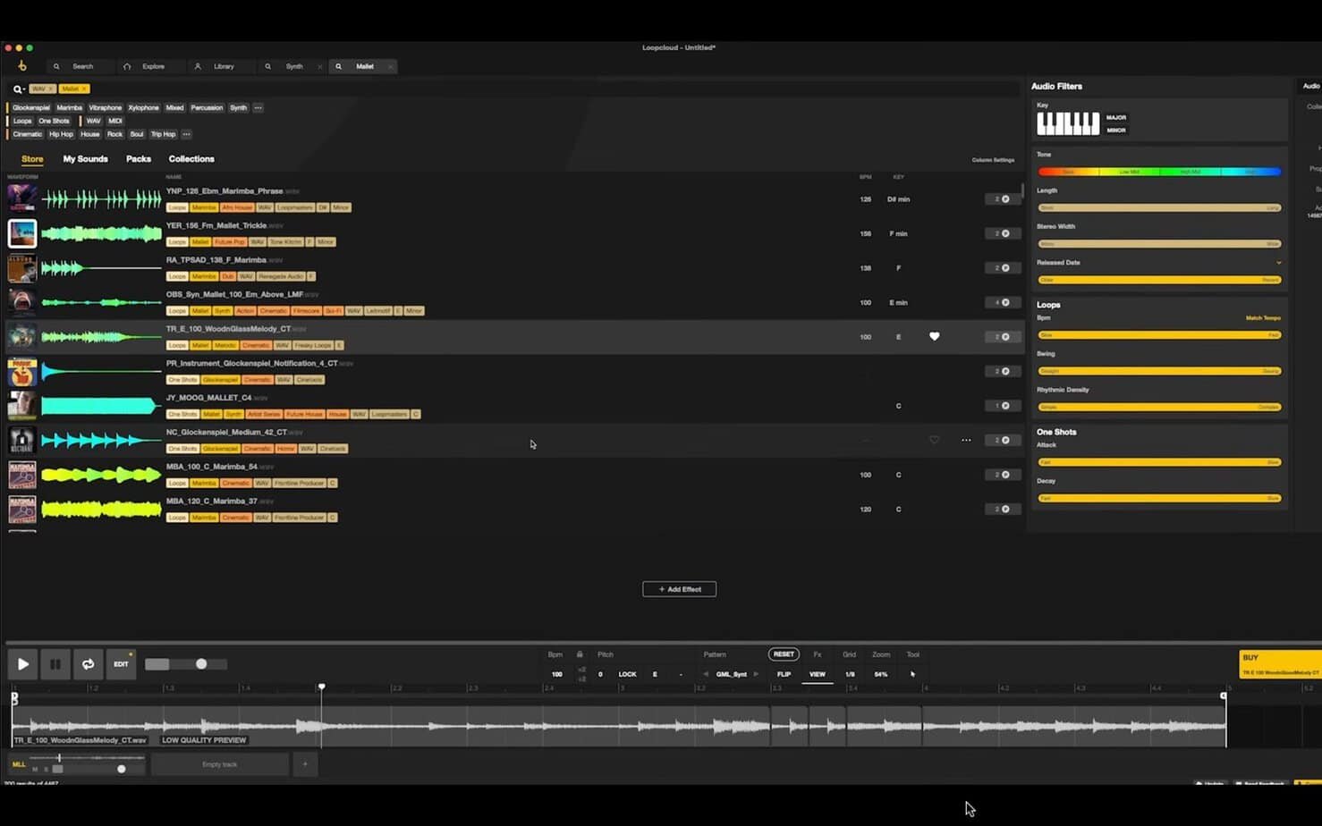Loopcloud flip sample feature