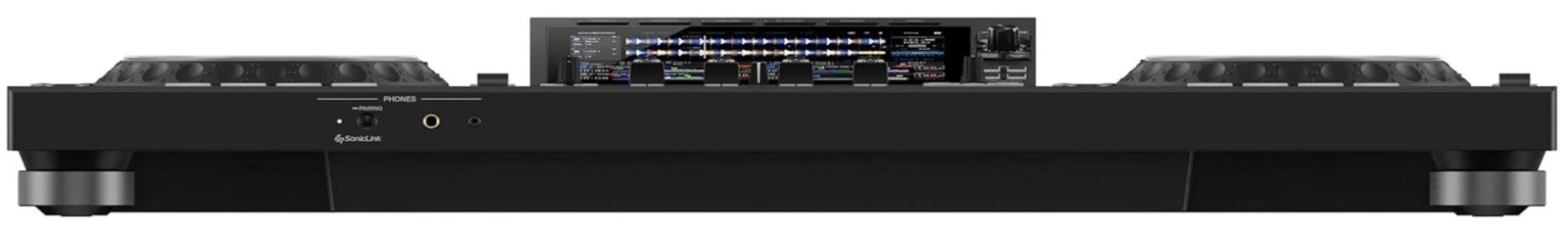 AlphaTheta XDJ-AZ four-deck standalone DJ system, top-down front view