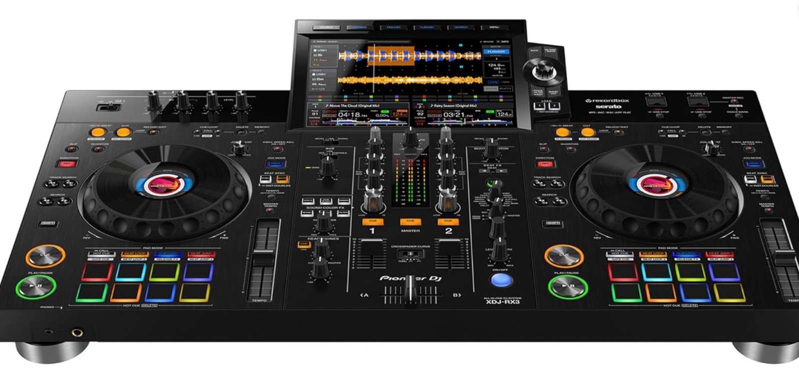 Pioneer DJ XDJ-RX3 two-channel standalone DJ system, top view