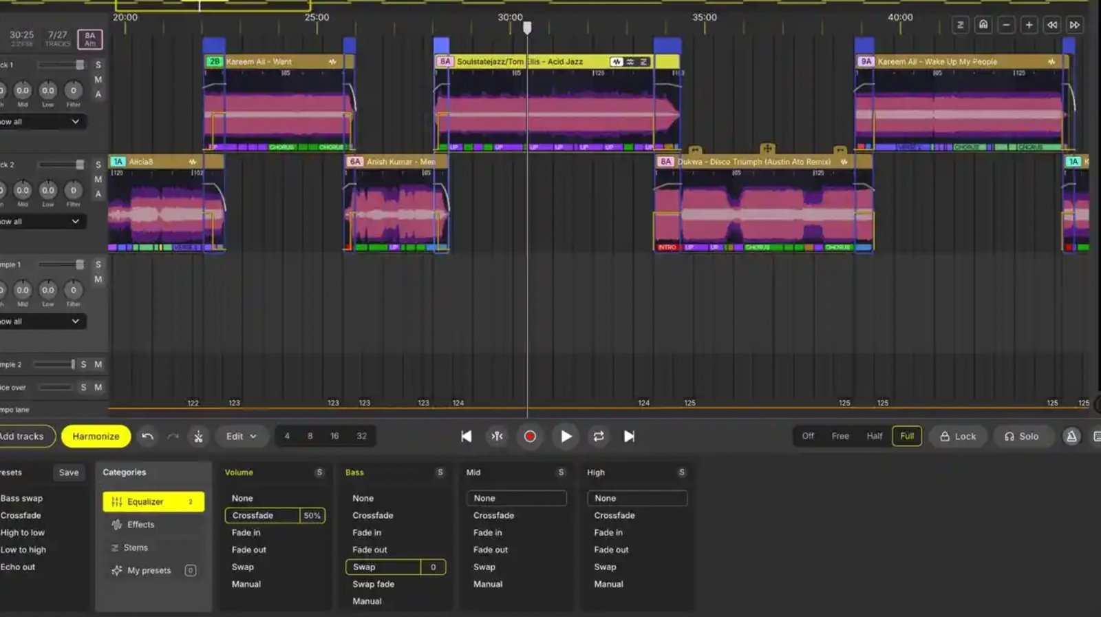 DJ.Studio mix creation workflow