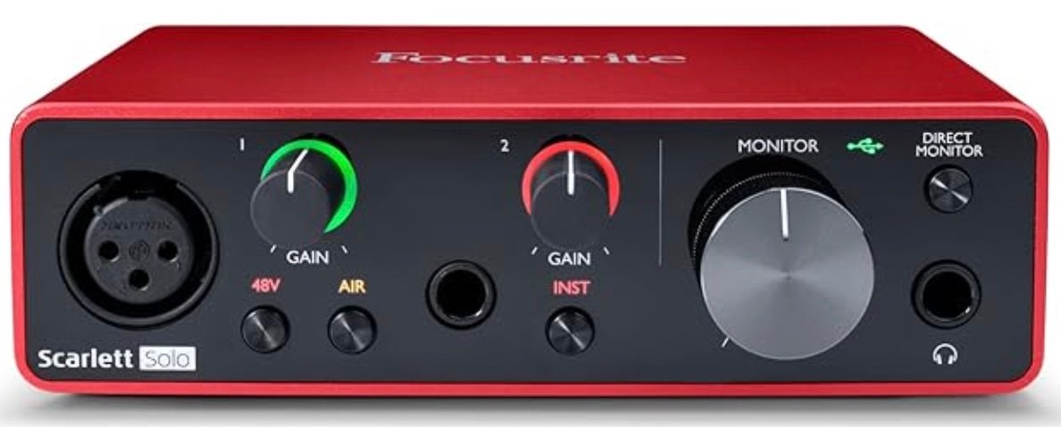Focusrite Scarlett audio interface for DJ recording