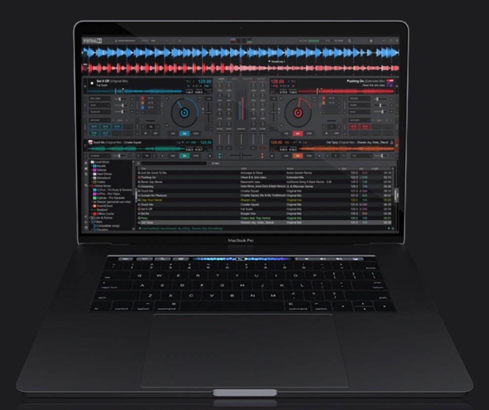 VirtualDJ 2026 displaying AI-transcribed lyrics on screen