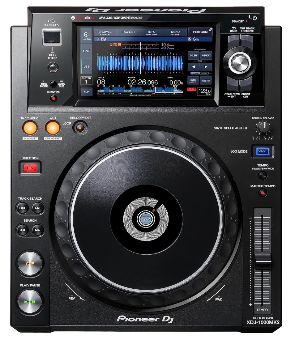 Pioneer DJ XDJ-1000MK2 top view
